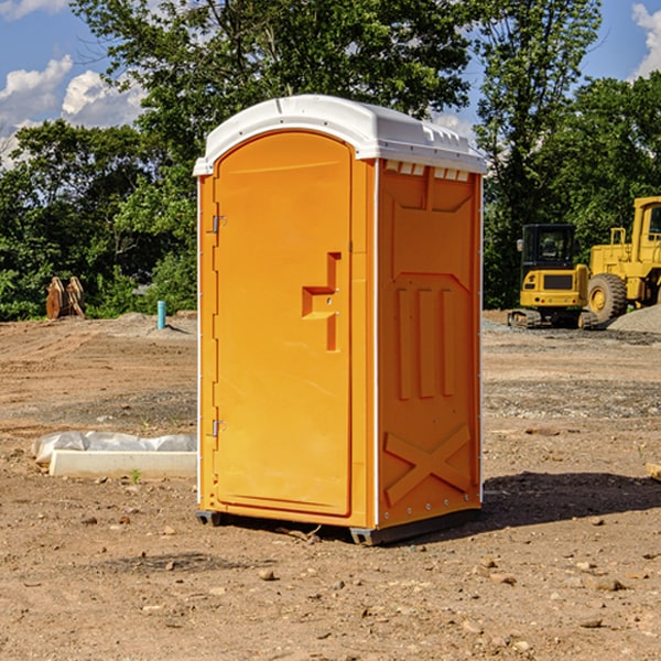 what is the maximum capacity for a single portable restroom in Custar